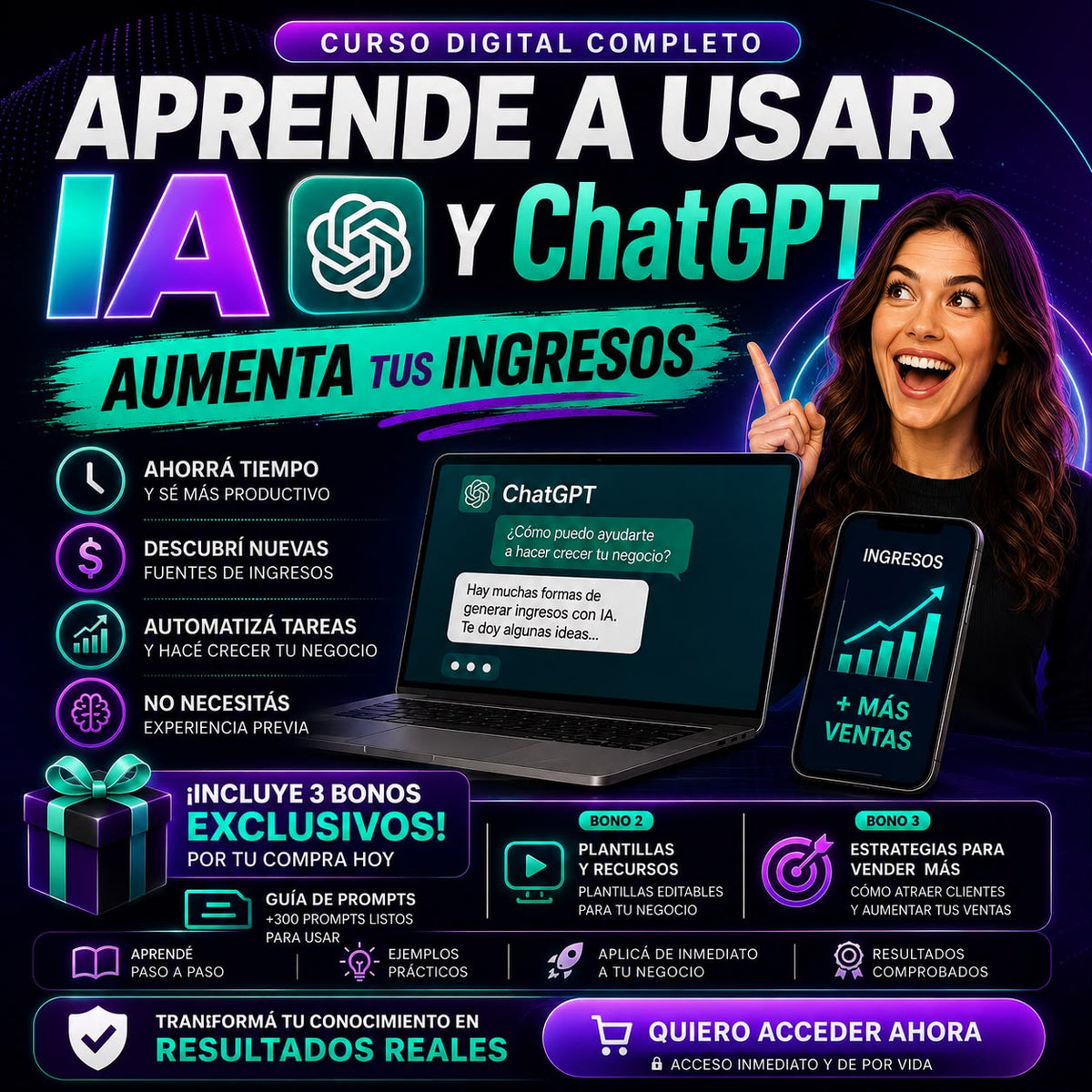 Domina IA + chatGPT y AUMENTA tus INGRESOS